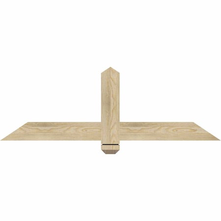 Ekena Millwork Eugene Rough Sawn Timber Gable Bracket, Douglas Fir, 48"W x 16"H x 2"D x 4"F, 8/12 Pitch GBW048X16X0204EUG00RDF